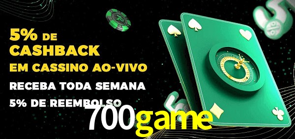 Promoções do cassino ao Vivo 700game